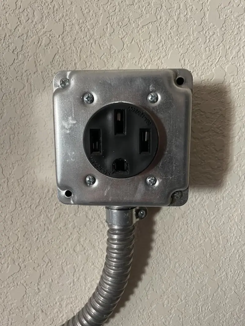 NEMA 14-50 outlet installed for Electrical Panel Upgrade in South Gate Ridge